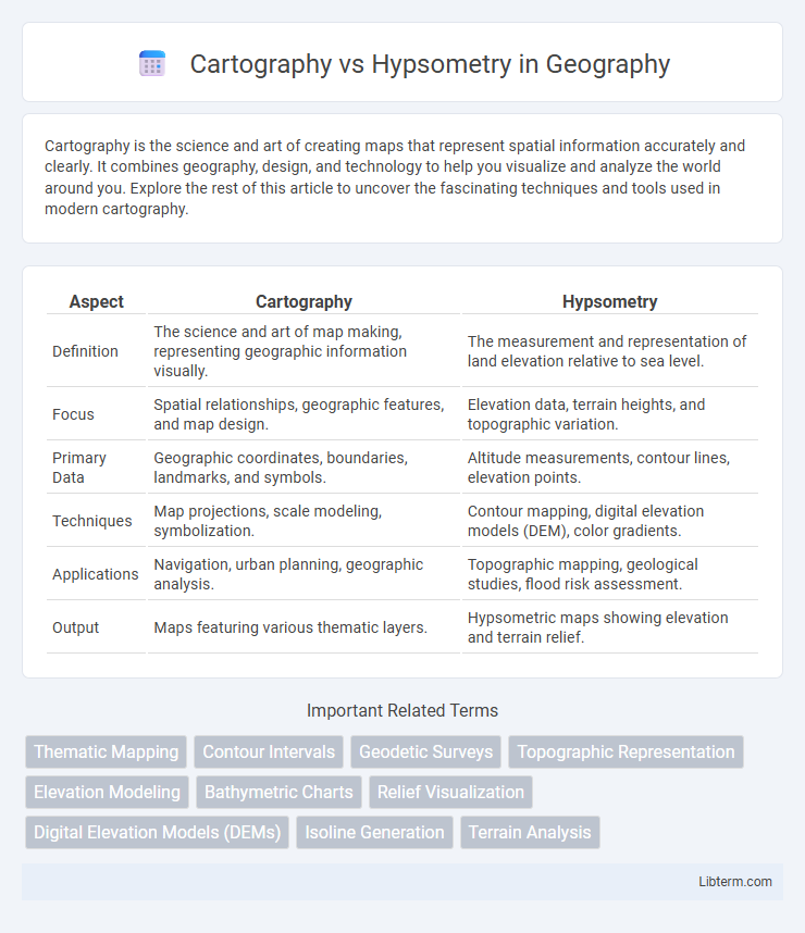 Hypsometry vs Cartography in Geography - What is The Difference?