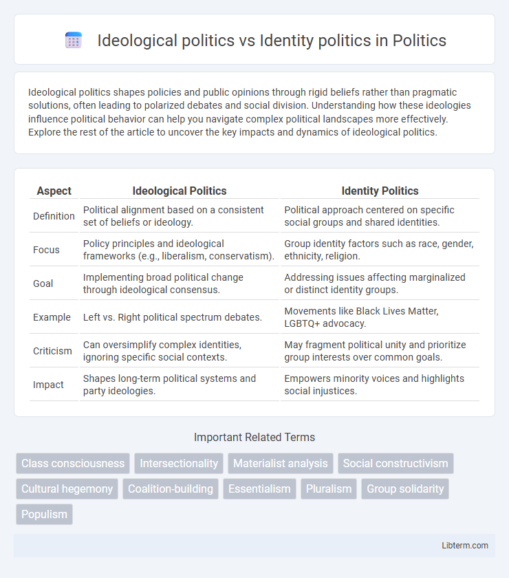 Identity politics vs Ideological politics in Politics - What is The Difference?