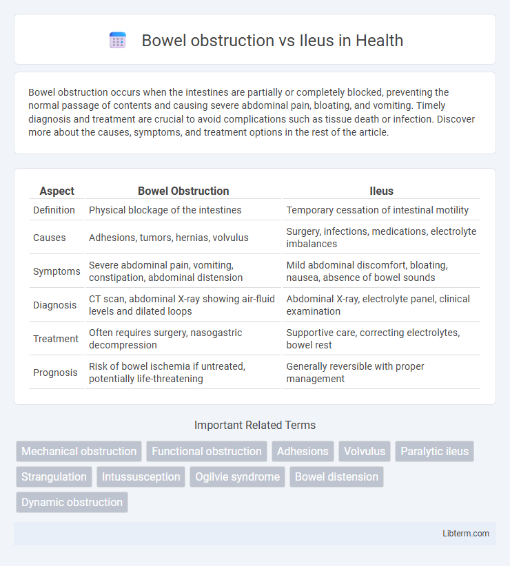 Ileus vs Bowel obstruction in Health - What is The Difference?