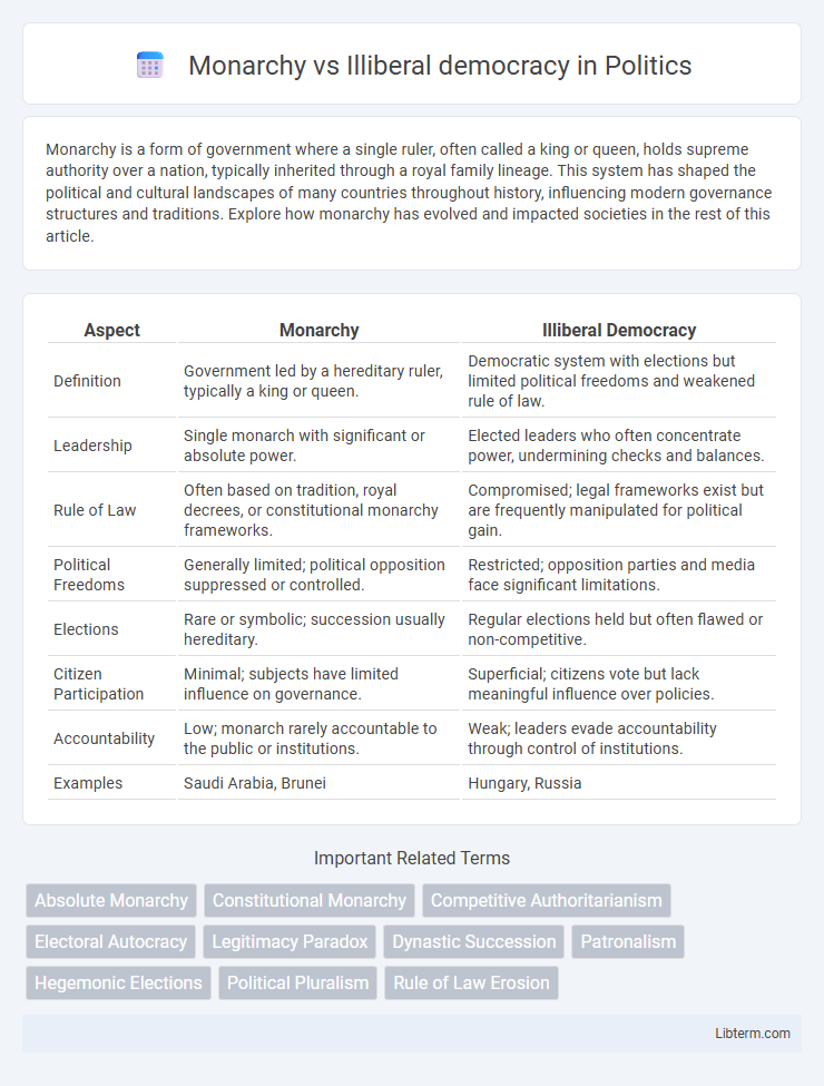 Illiberal democracy vs Monarchy in Politics - What is The Difference?