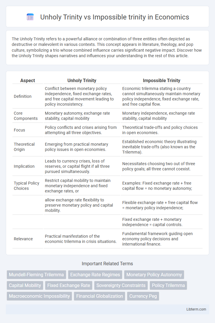 Impossible trinity vs Unholy Trinity in Economics - What is The Difference?