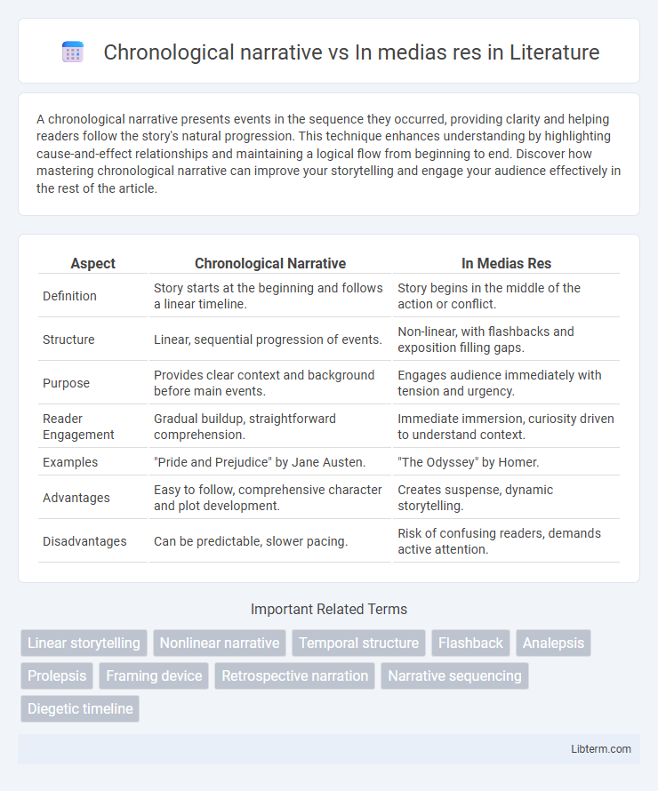 In medias res vs Chronological narrative in Literature - What is The Difference?