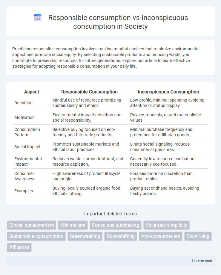 Inconspicuous consumption vs Responsible consumption in Society - What is The Difference?
