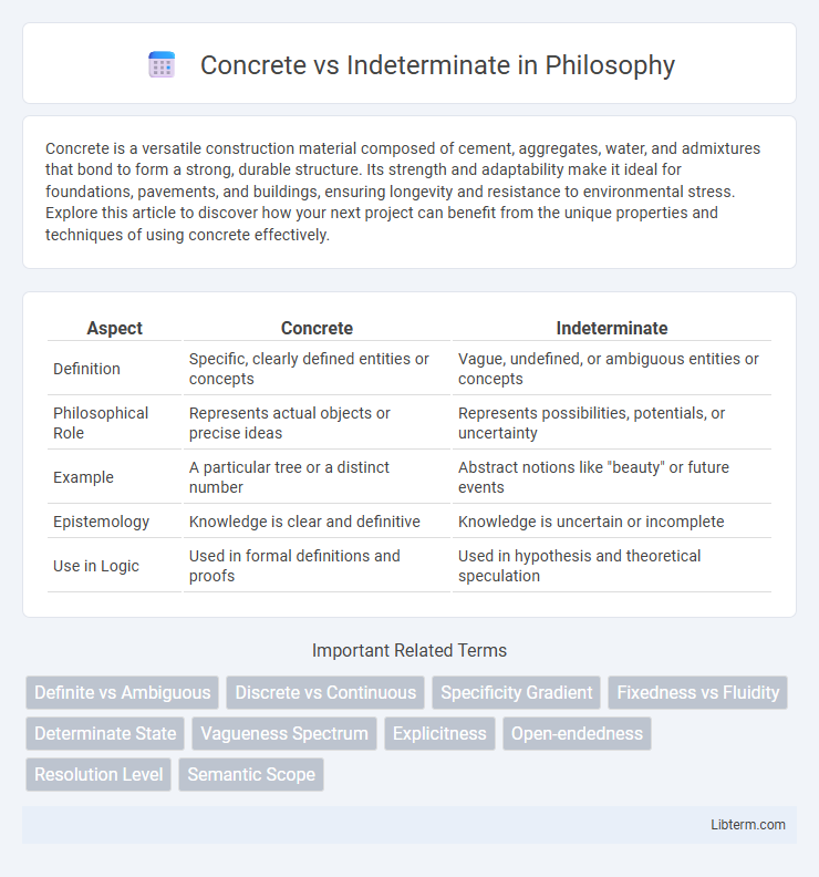 Indeterminate vs Concrete in Philosophy - What is The Difference?