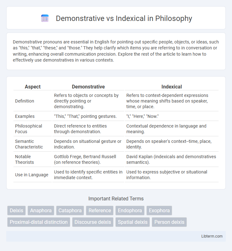 Indexical vs Demonstrative in Philosophy - What is The Difference?