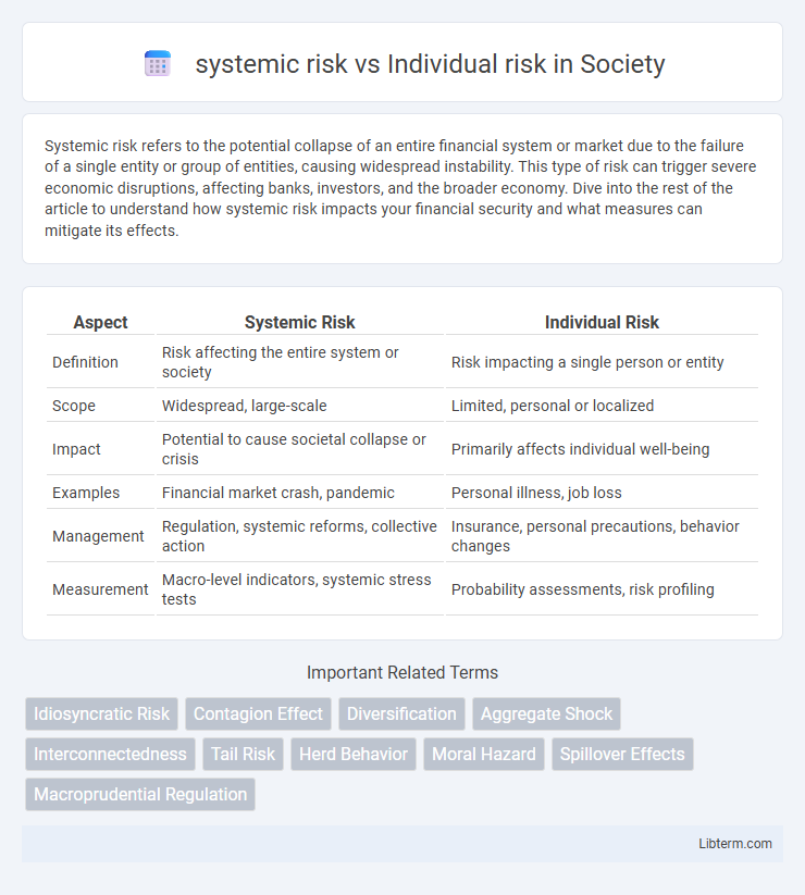 Individual risk vs systemic risk in Society - What is The Difference?