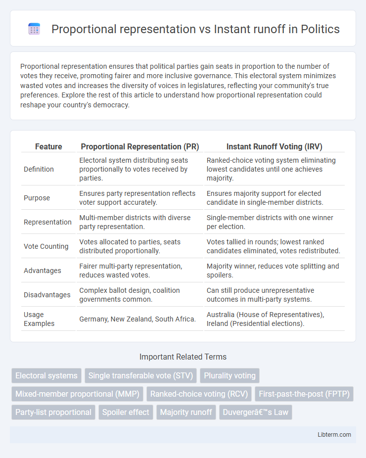 Instant runoff vs Proportional representation in Politics - What is The Difference?