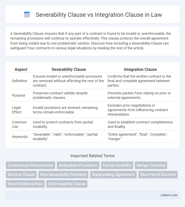 Integration Clause vs Severability Clause in Law - What is The Difference?