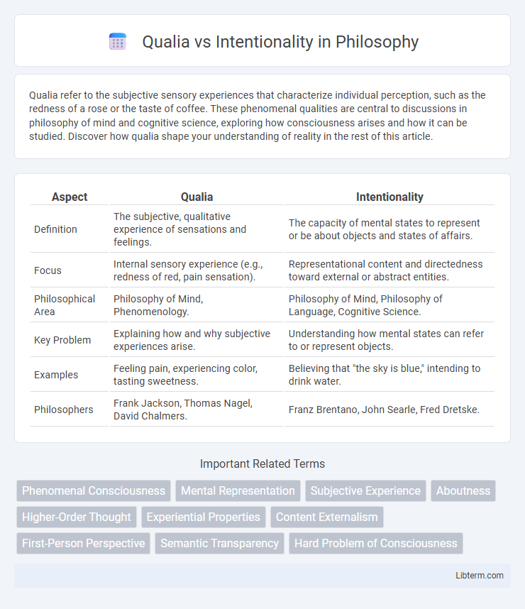 Intentionality vs Qualia in Philosophy - What is The Difference?