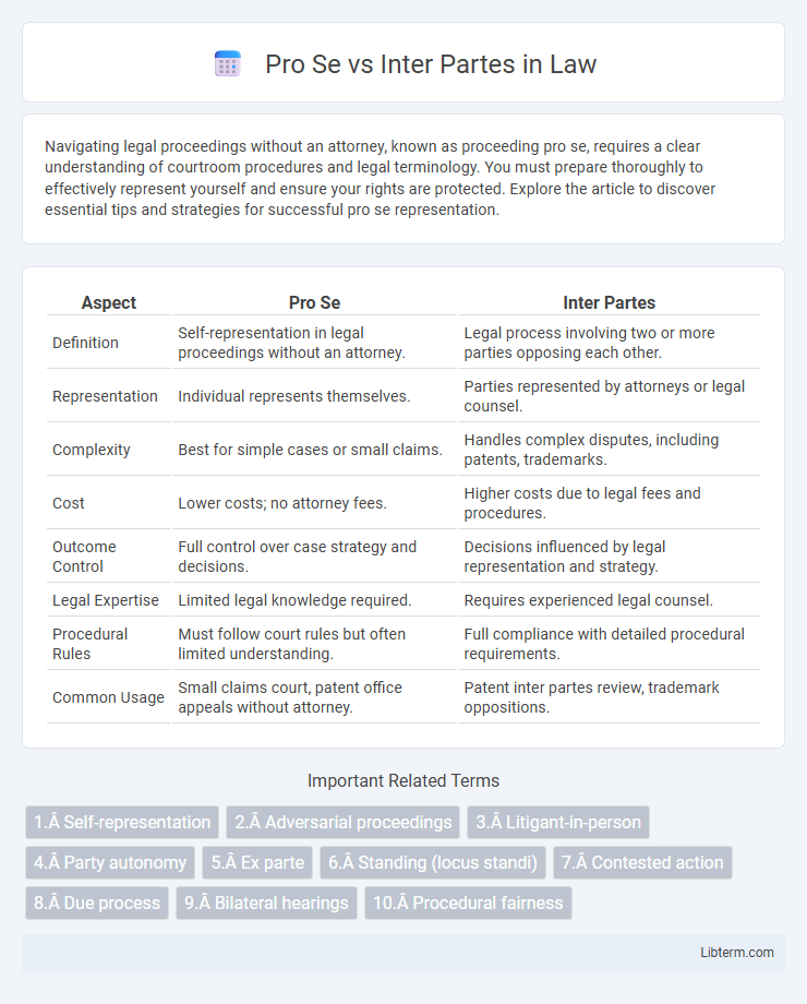 Inter Partes vs Pro Se in Law - What is The Difference?