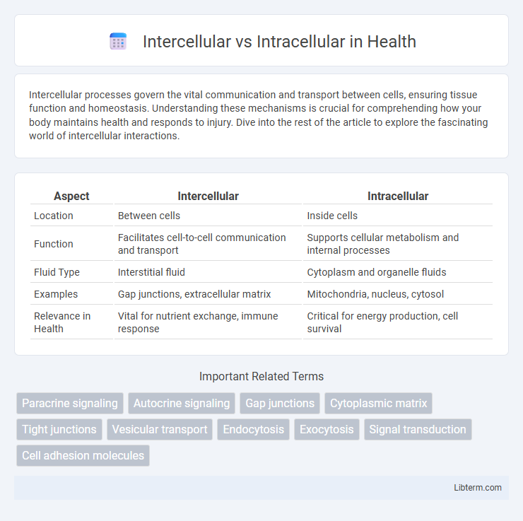 Intracellular vs Intercellular in Health - What is The Difference?