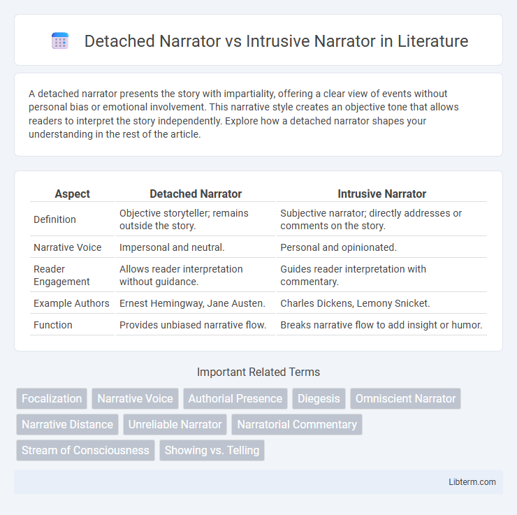 Intrusive Narrator vs Detached Narrator in Literature - What is The Difference?