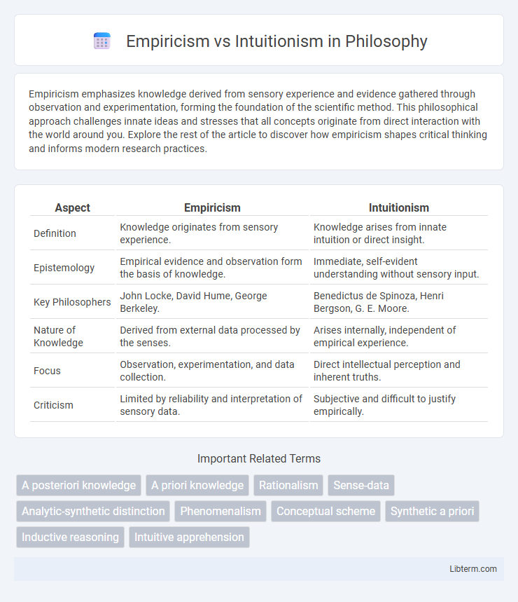 Intuitionism vs Empiricism in Philosophy - What is The Difference?