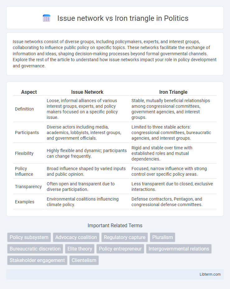 Iron triangle vs Issue network in Politics - What is The Difference?