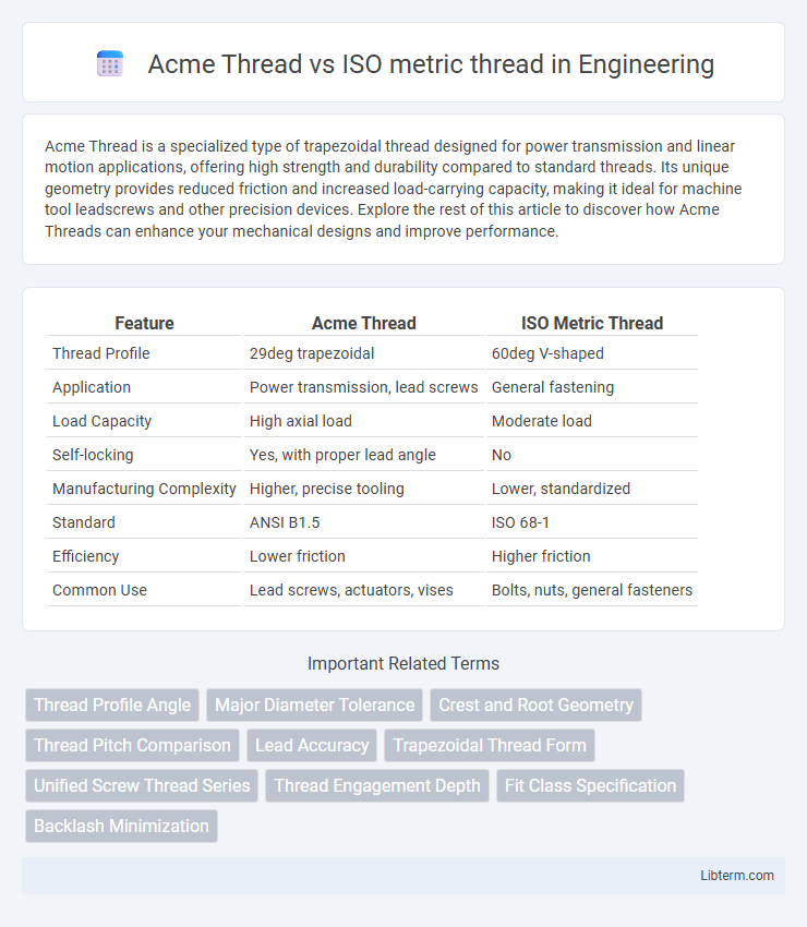 ISO metric thread vs Acme Thread in Engineering - What is The Difference?