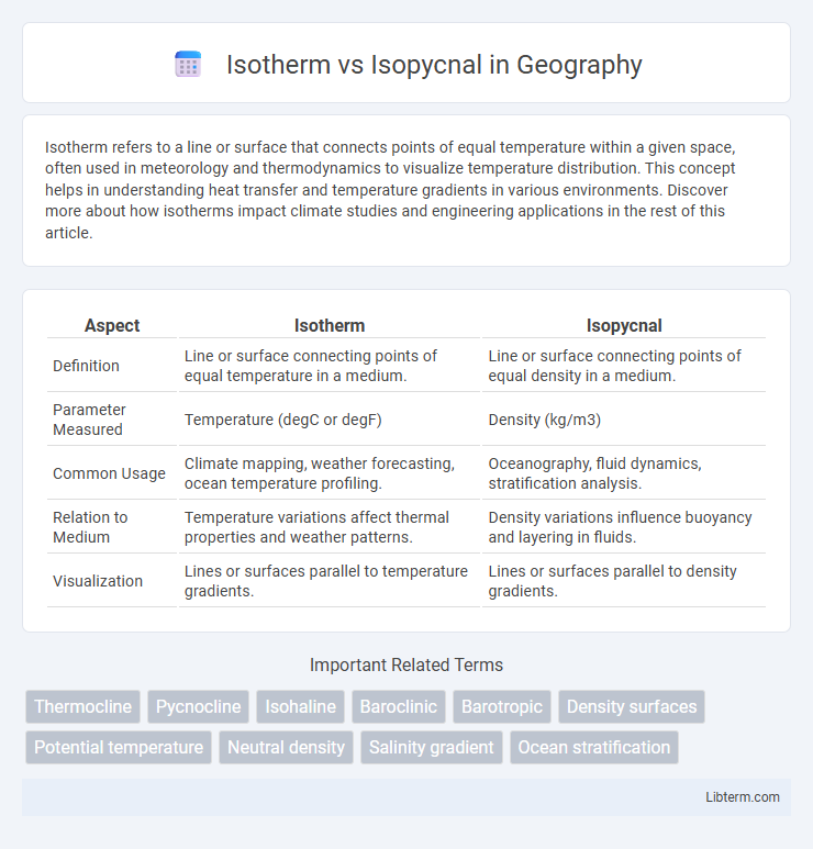 Isopycnal vs Isotherm in Geography - What is The Difference?
