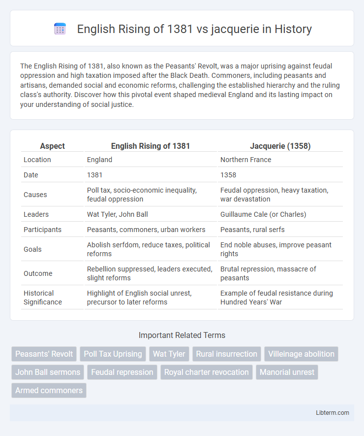 jacquerie vs English Rising of 1381 in History - What is The Difference?