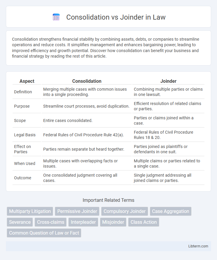 Joinder vs Consolidation in Law - What is The Difference?