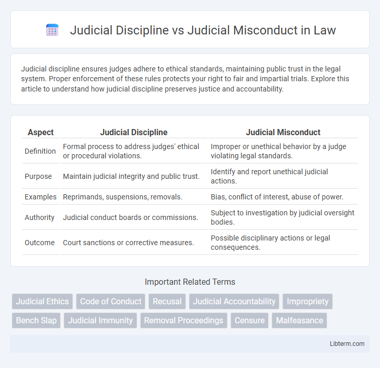 Judicial Misconduct vs Judicial Discipline in Law - What is The Difference?