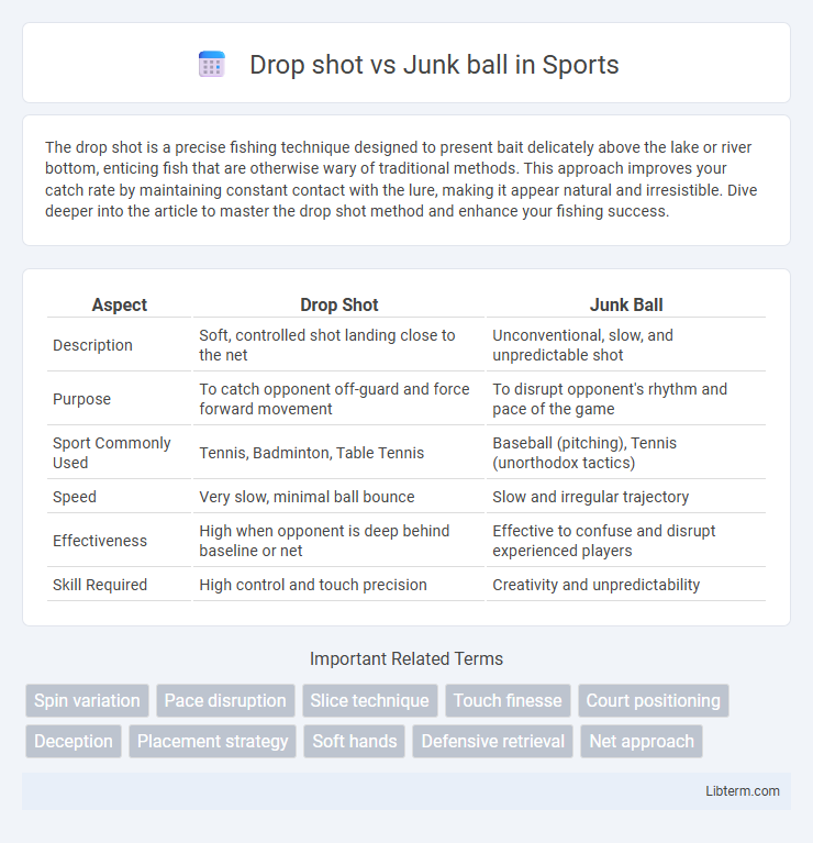Junk ball vs Drop shot in Sports - What is The Difference?