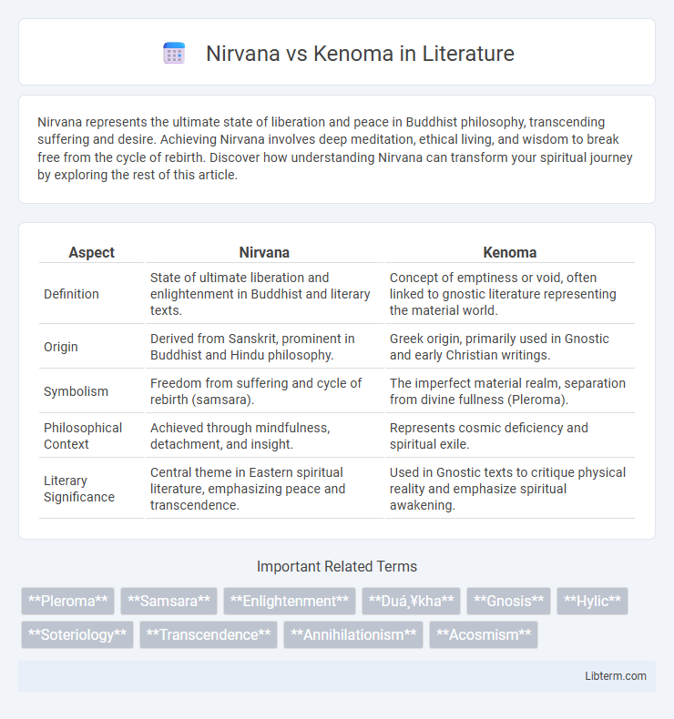 Kenoma vs Nirvana in Literature - What is The Difference?