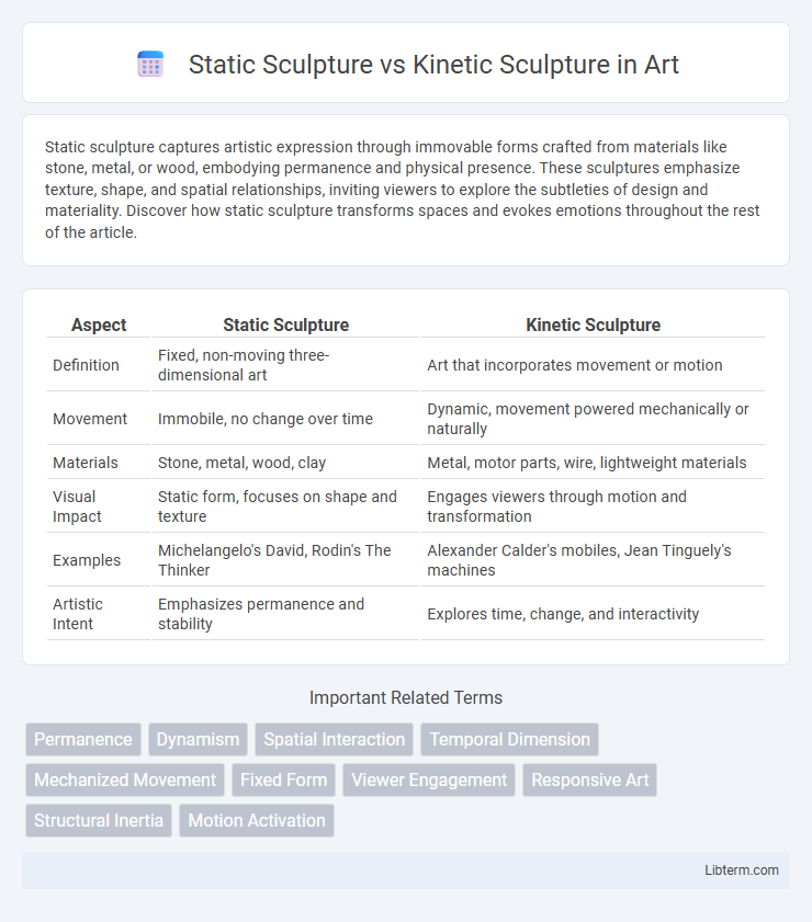 Kinetic Sculpture vs Static Sculpture in Art - What is The Difference?