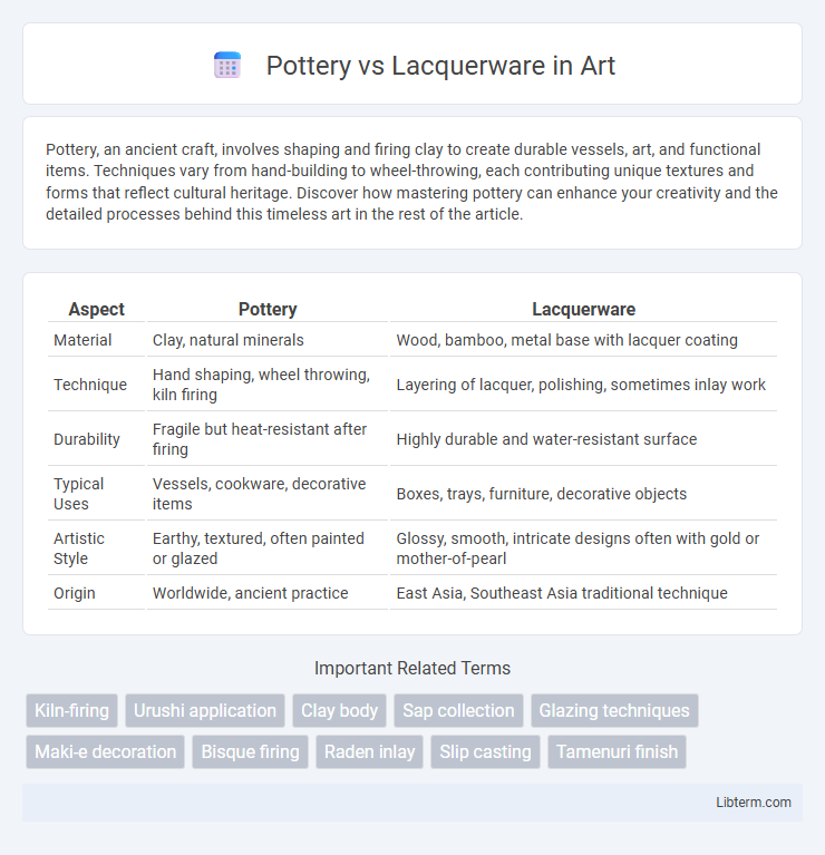 Lacquerware vs Pottery in Art - What is The Difference?