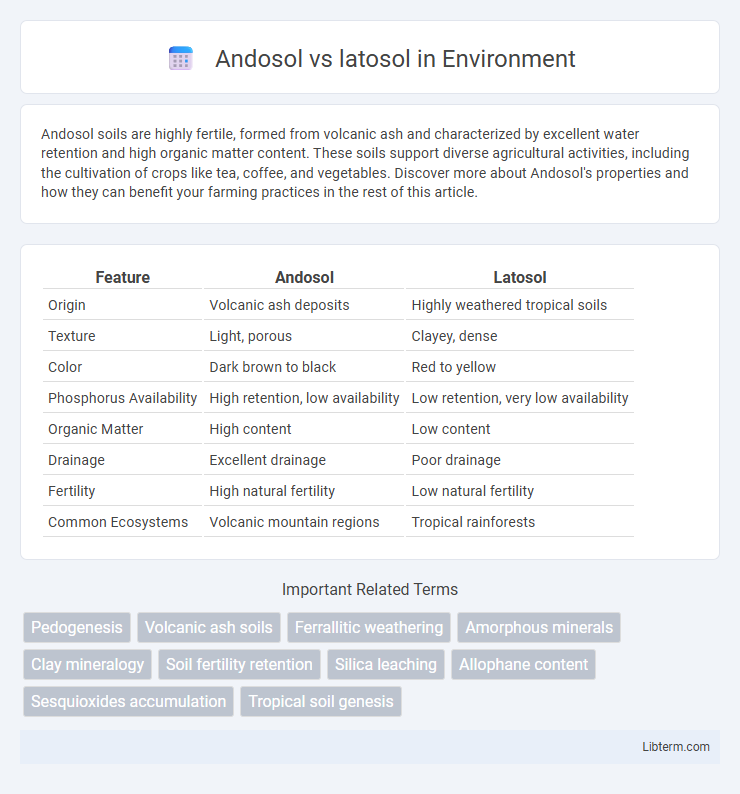 latosol vs Andosol in Environment - What is The Difference?
