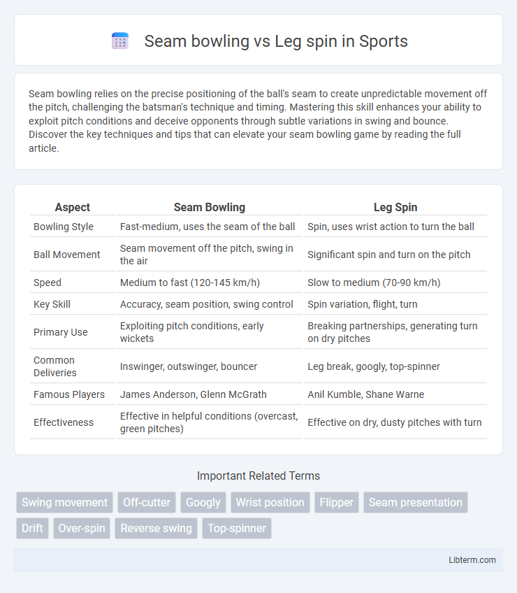 Leg spin vs Seam bowling in Sports - What is The Difference?