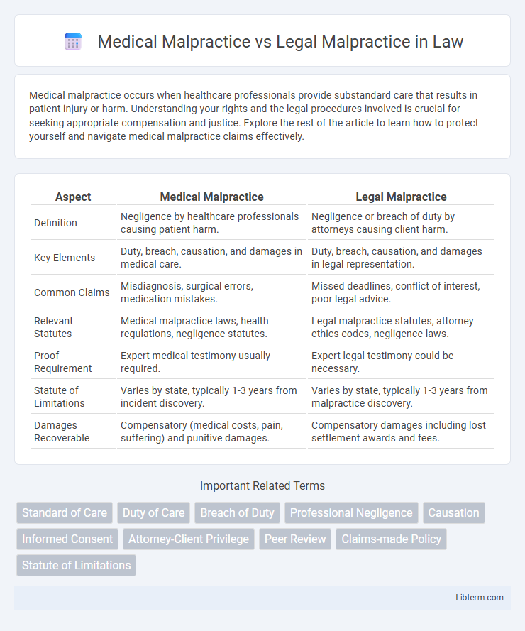 Legal Malpractice vs Medical Malpractice in Law - What is The Difference?