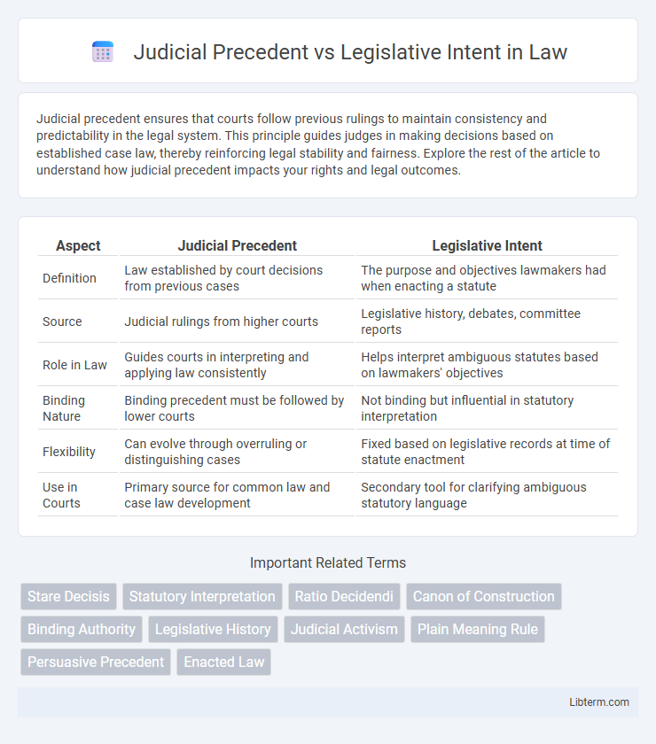 Legislative Intent vs Judicial Precedent in Law - What is The Difference?