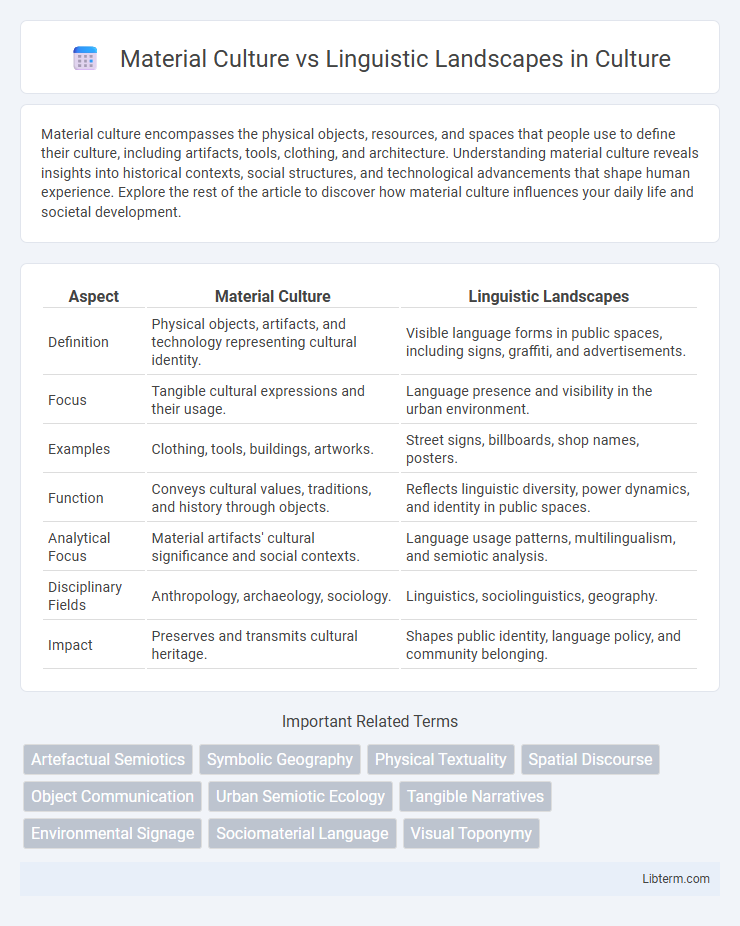 Linguistic Landscapes vs Material Culture in Culture - What is The Difference?