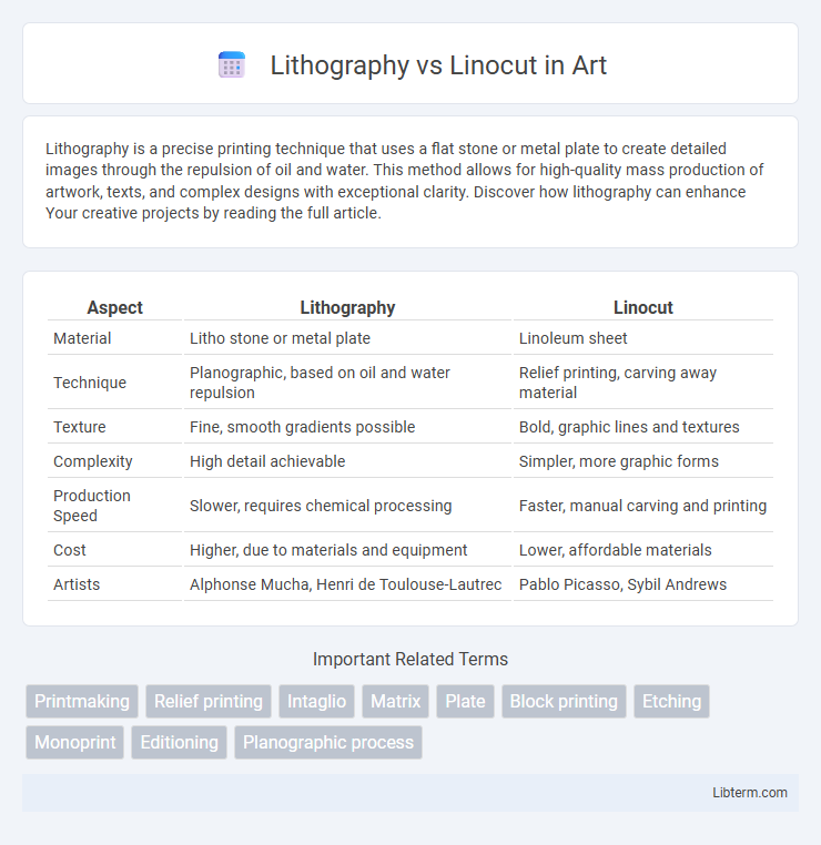 Linocut vs Lithography in Art - What is The Difference?