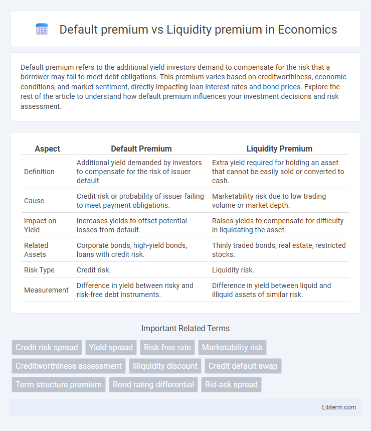 Liquidity premium vs Default premium in Economics - What is The Difference?