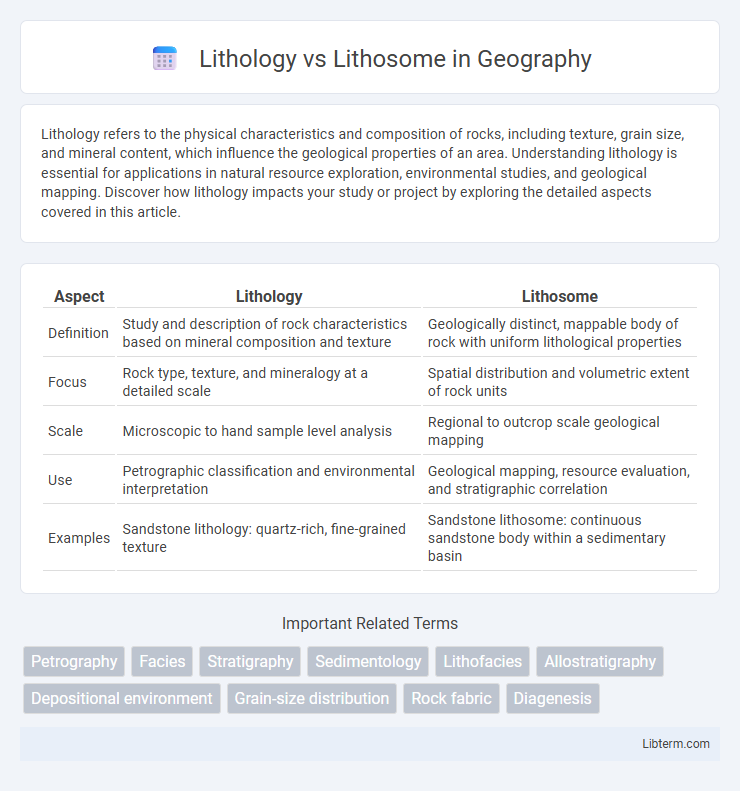 Lithosome vs Lithology in Geography - What is The Difference?