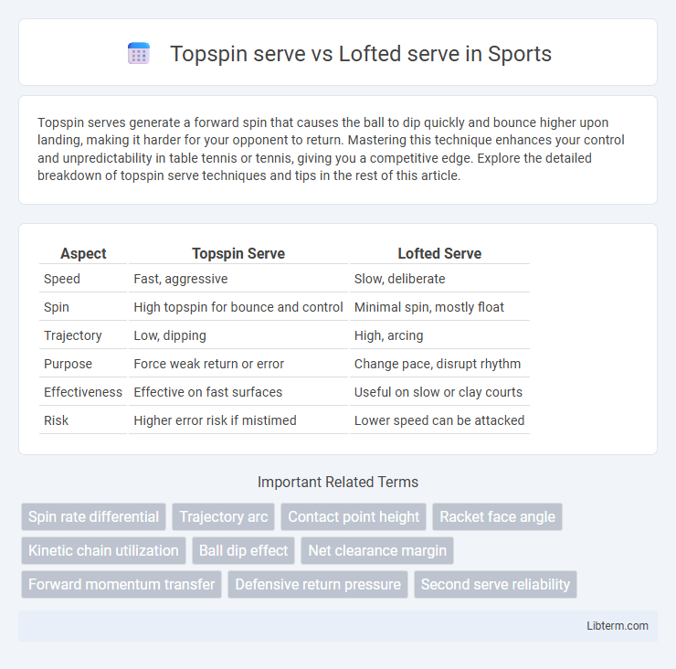 Lofted serve vs Topspin serve in Sports - What is The Difference?