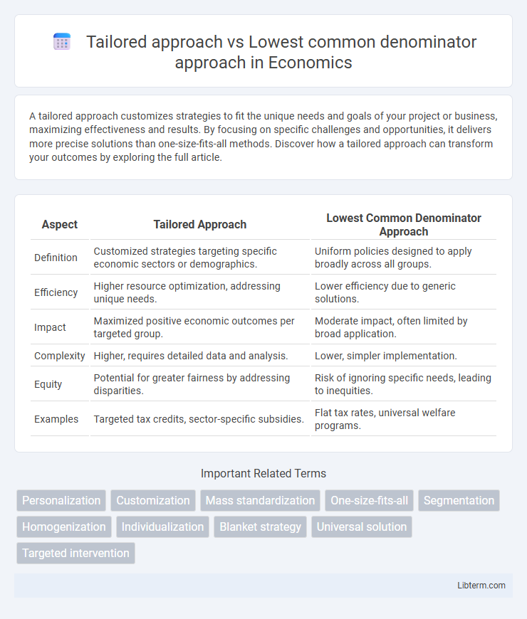 Lowest common denominator approach vs Tailored approach in Economics - What is The Difference?