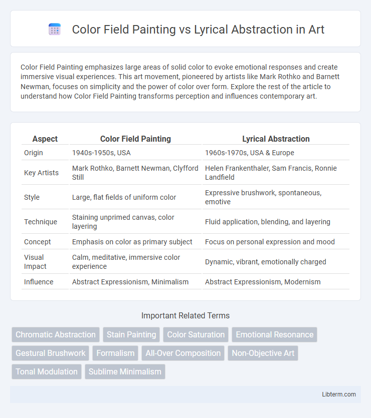 Lyrical Abstraction vs Color Field Painting in Art - What is The Difference?