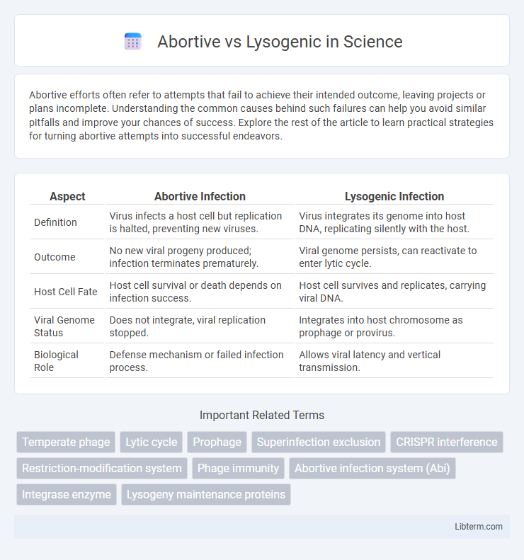 Lysogenic vs Abortive in Science - What is The Difference?