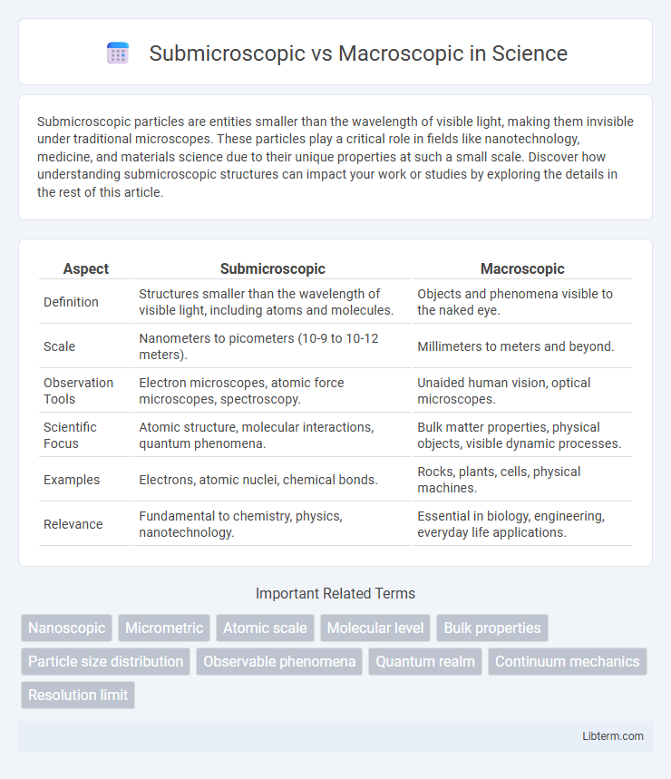 Macroscopic vs Submicroscopic in Science - What is The Difference?