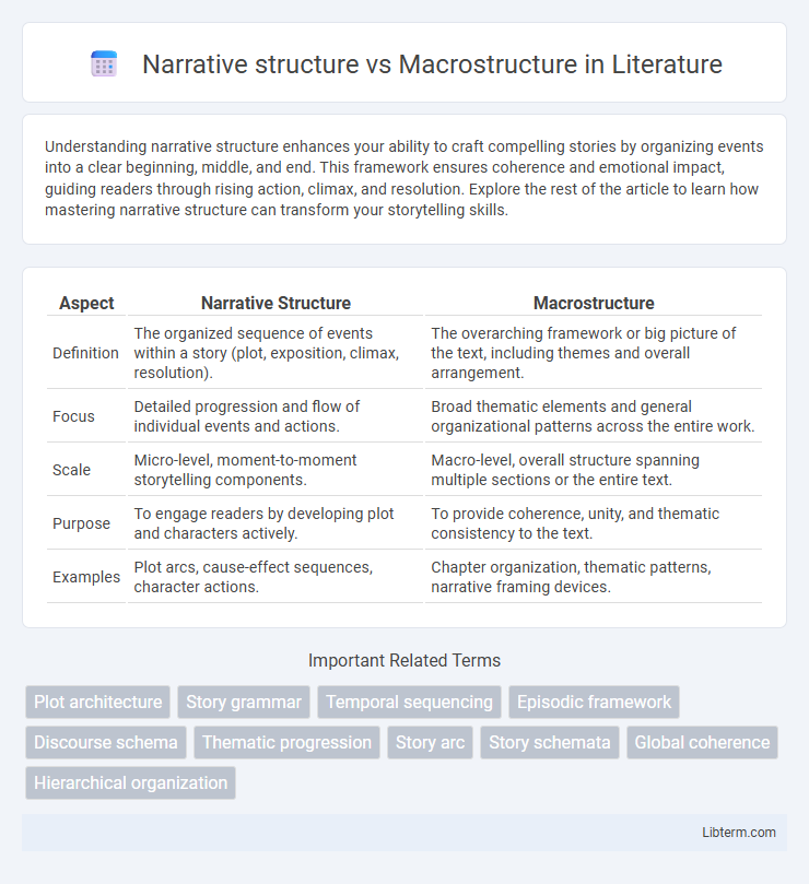 Macrostructure vs Narrative structure in Literature - What is The Difference?