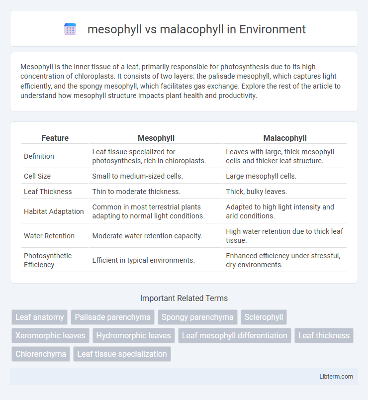 malacophyll vs mesophyll in Environment - What is The Difference?