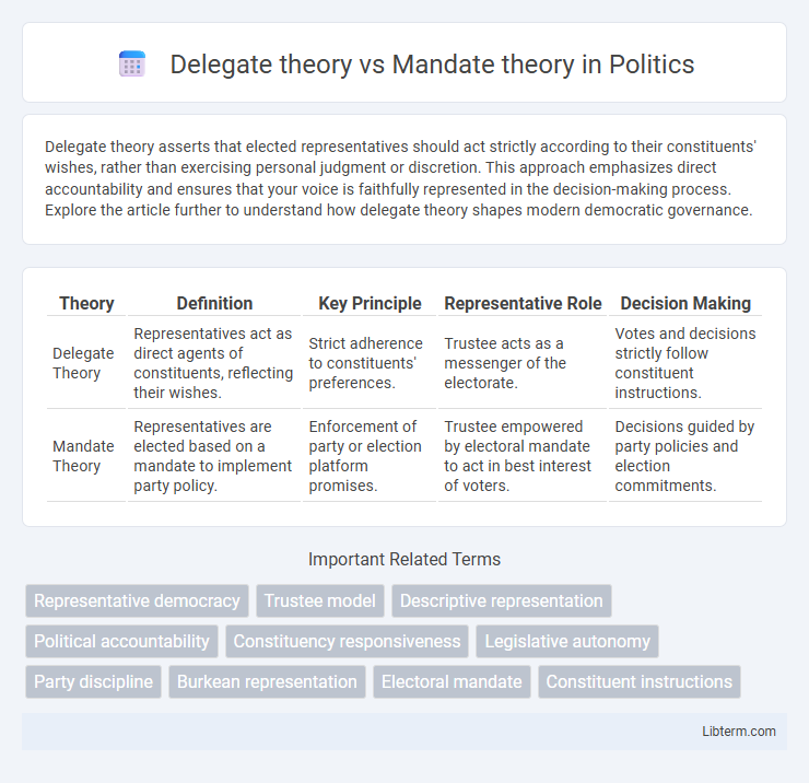Mandate theory vs Delegate theory in Politics - What is The Difference?