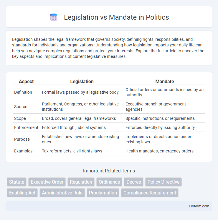 Mandate vs Legislation in Politics - What is The Difference?