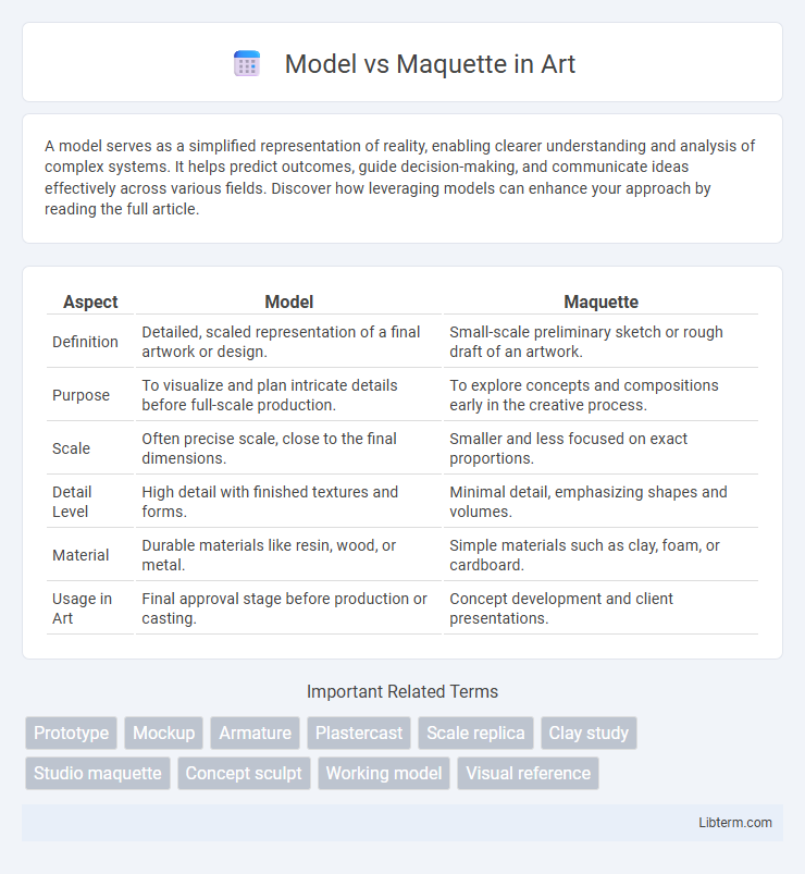 Maquette vs Model in Art - What is The Difference?