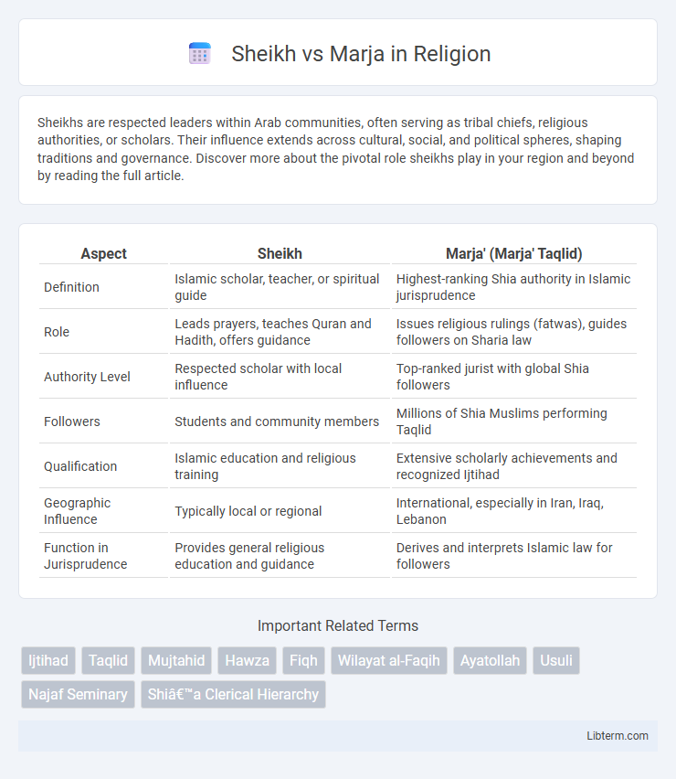 Marja vs Sheikh in Religion - What is The Difference?