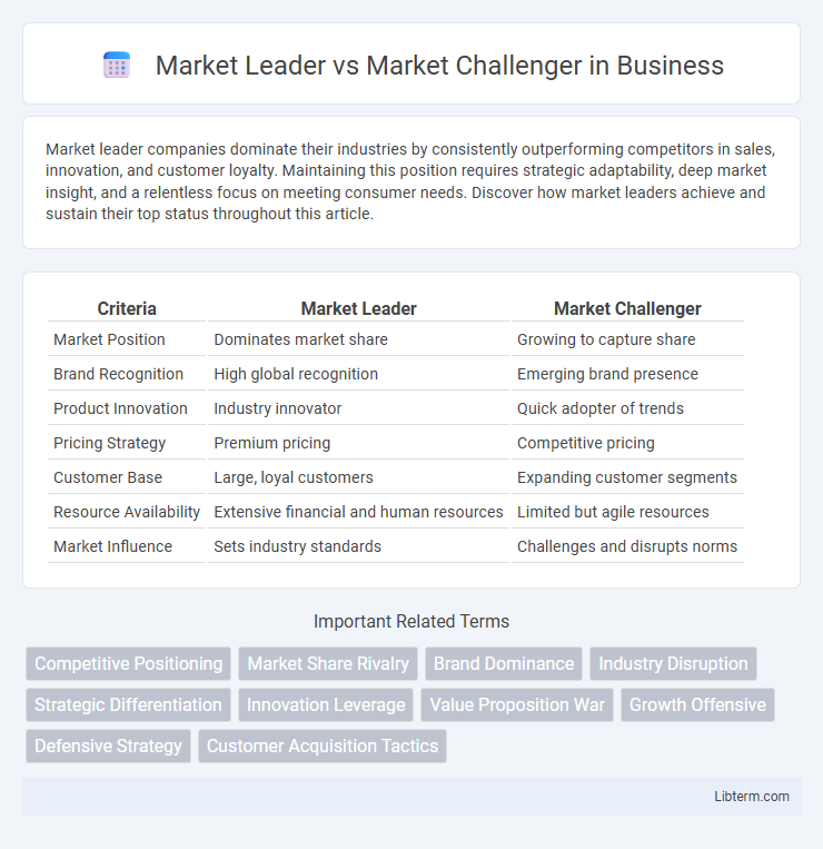 Market Challenger vs Market Leader in Business - What is The Difference?