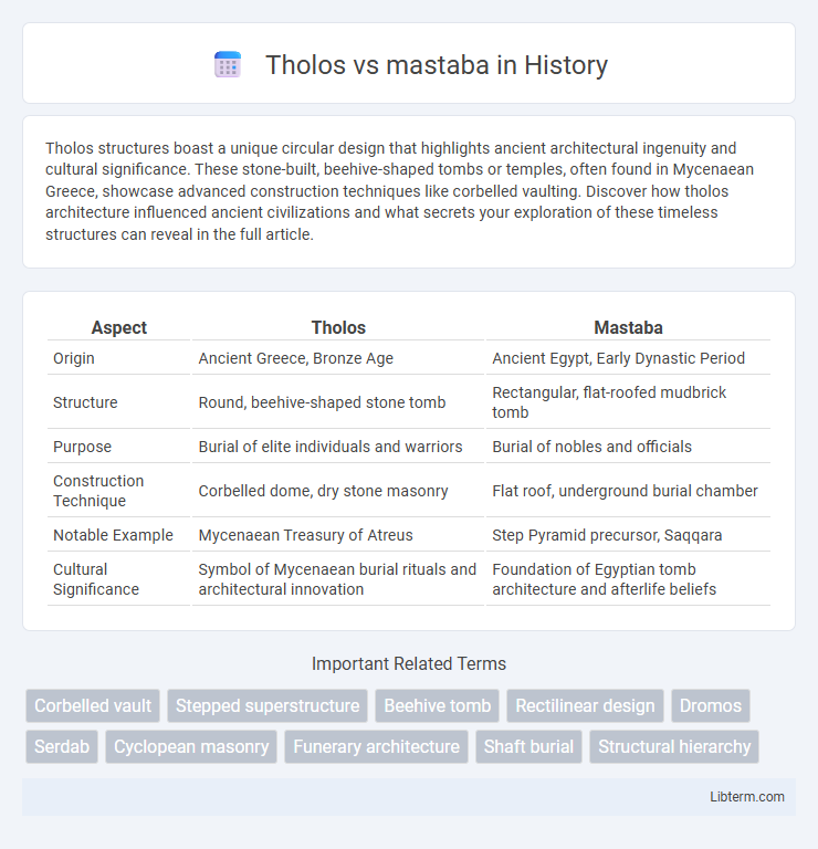 mastaba vs Tholos in History - What is The Difference?
