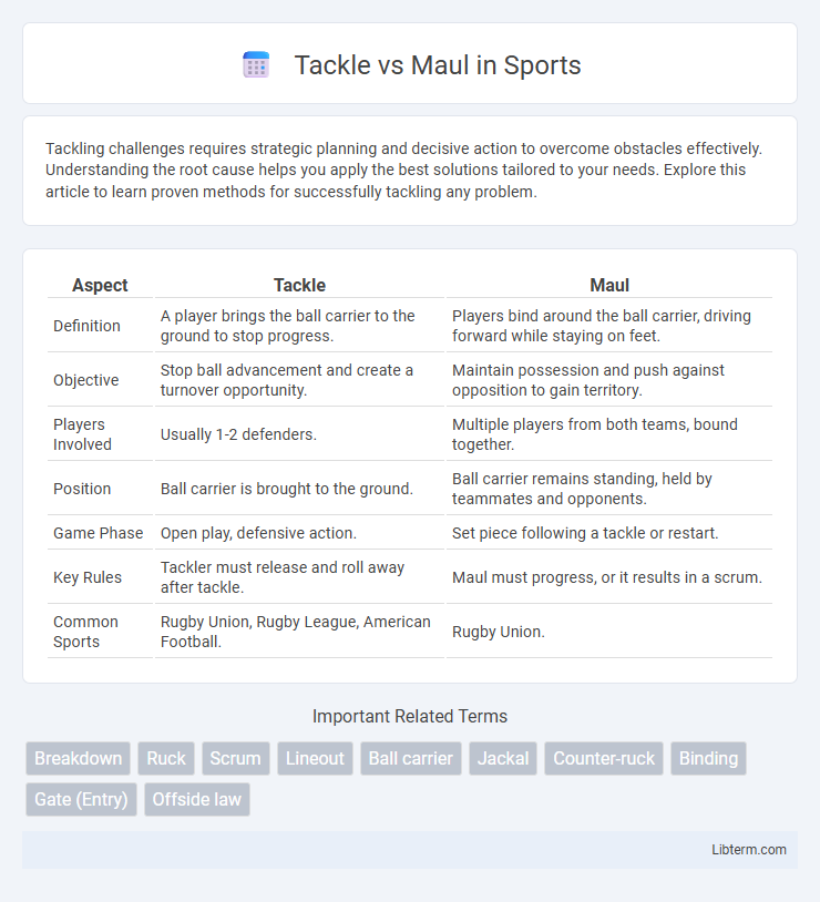 Maul vs Tackle in Sports - What is The Difference?