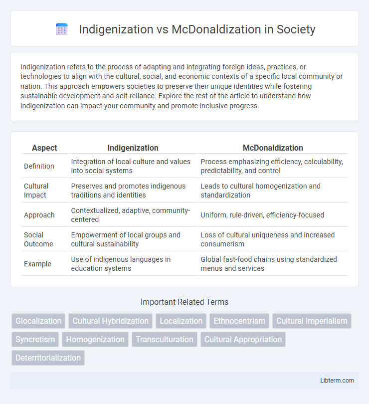 McDonaldization vs Indigenization in Society - What is The Difference?